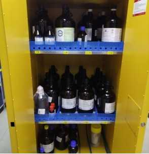 Justrite chemical storage cabinet