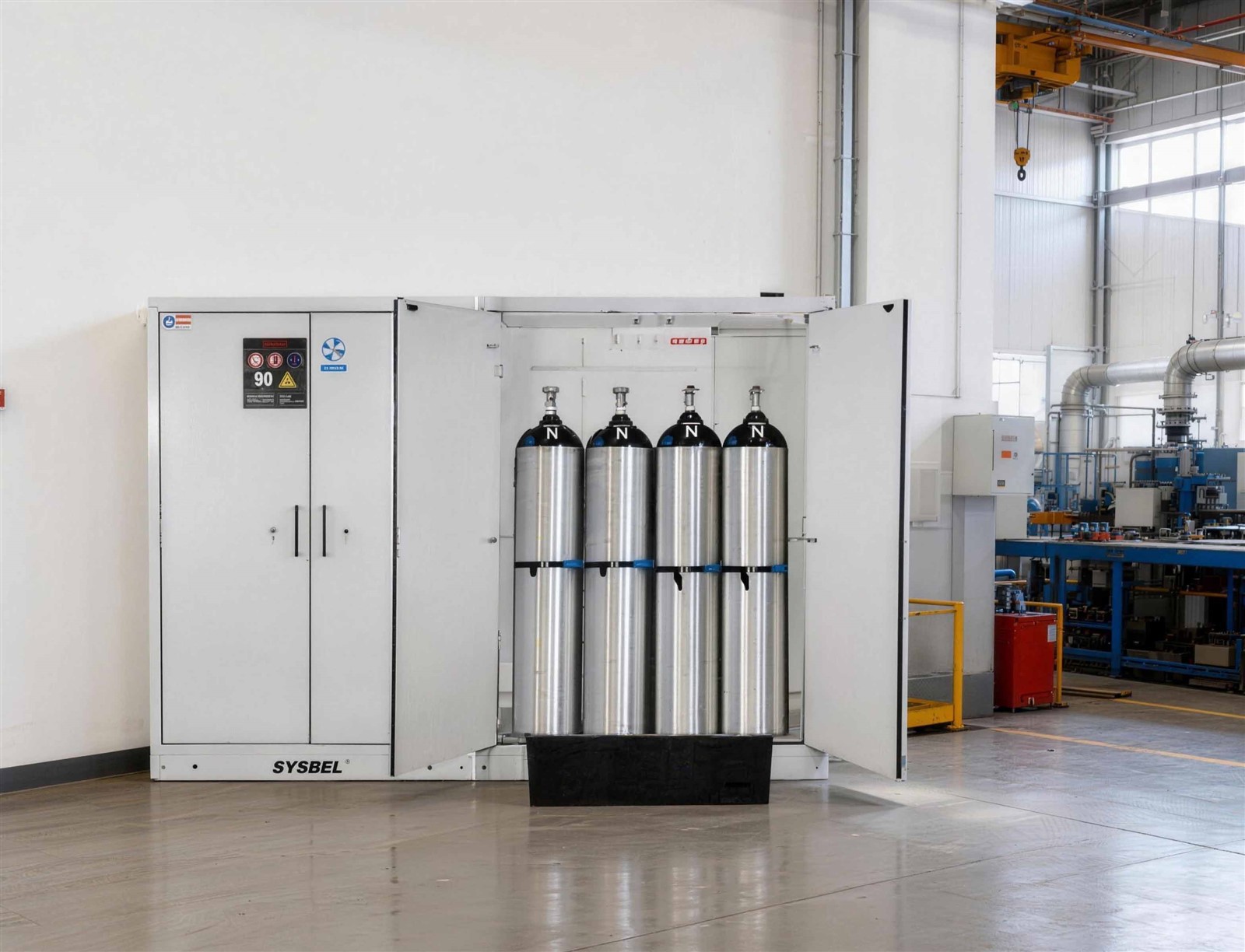 EN 14470-2 90-Minute Protection Fire-Resistant Gas Cylinder Storage Cabinet for 4 Cylinders EN 14470-2 90-Minute Protection Fire-Resistant Gas Cylinder Storage Cabinet for 4 Cylinders